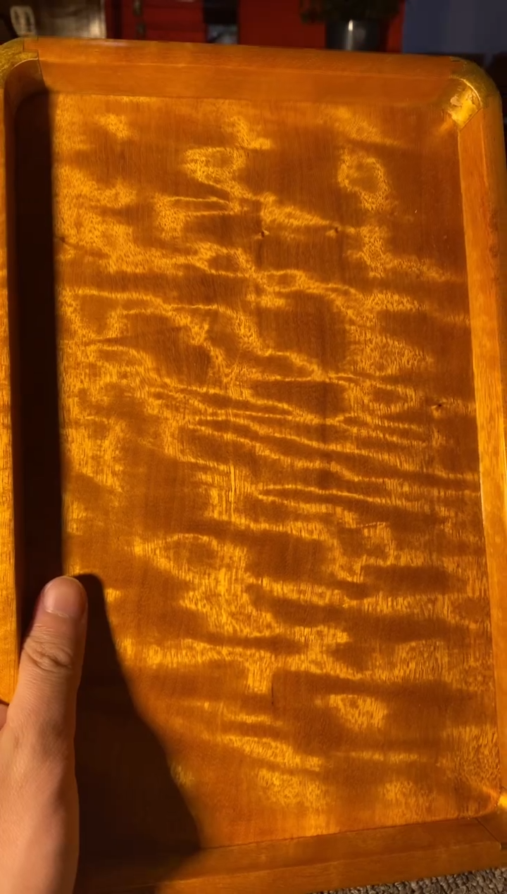 【闪购商品】金丝楠木艺金丝楠文承盘F61