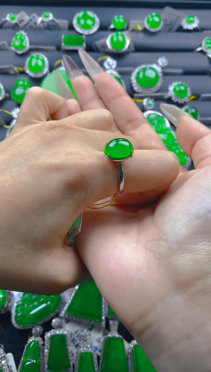 【闪购商品】翡翠戒指银S925镶嵌11111111