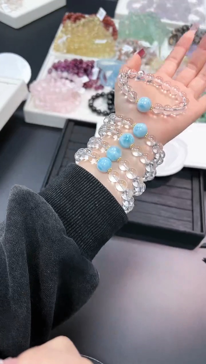 【闪购商品】水晶手串未镶嵌64a多样性发其一/1条默认微瑕