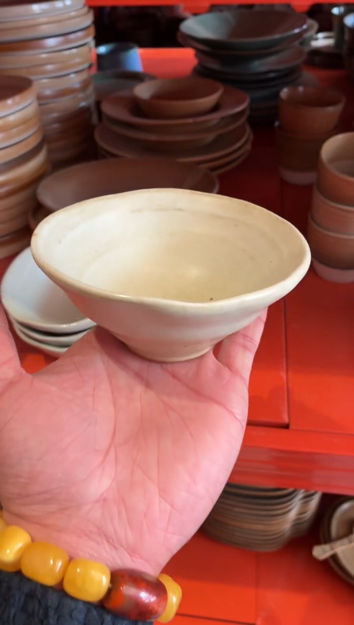 瓷片5寸奶白斗笠碗（福利款）