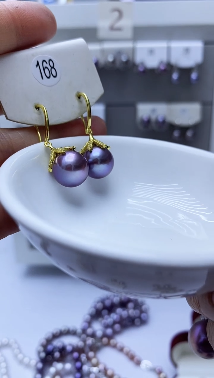 【闪购商品】淡水珍珠耳饰银S925镶嵌168