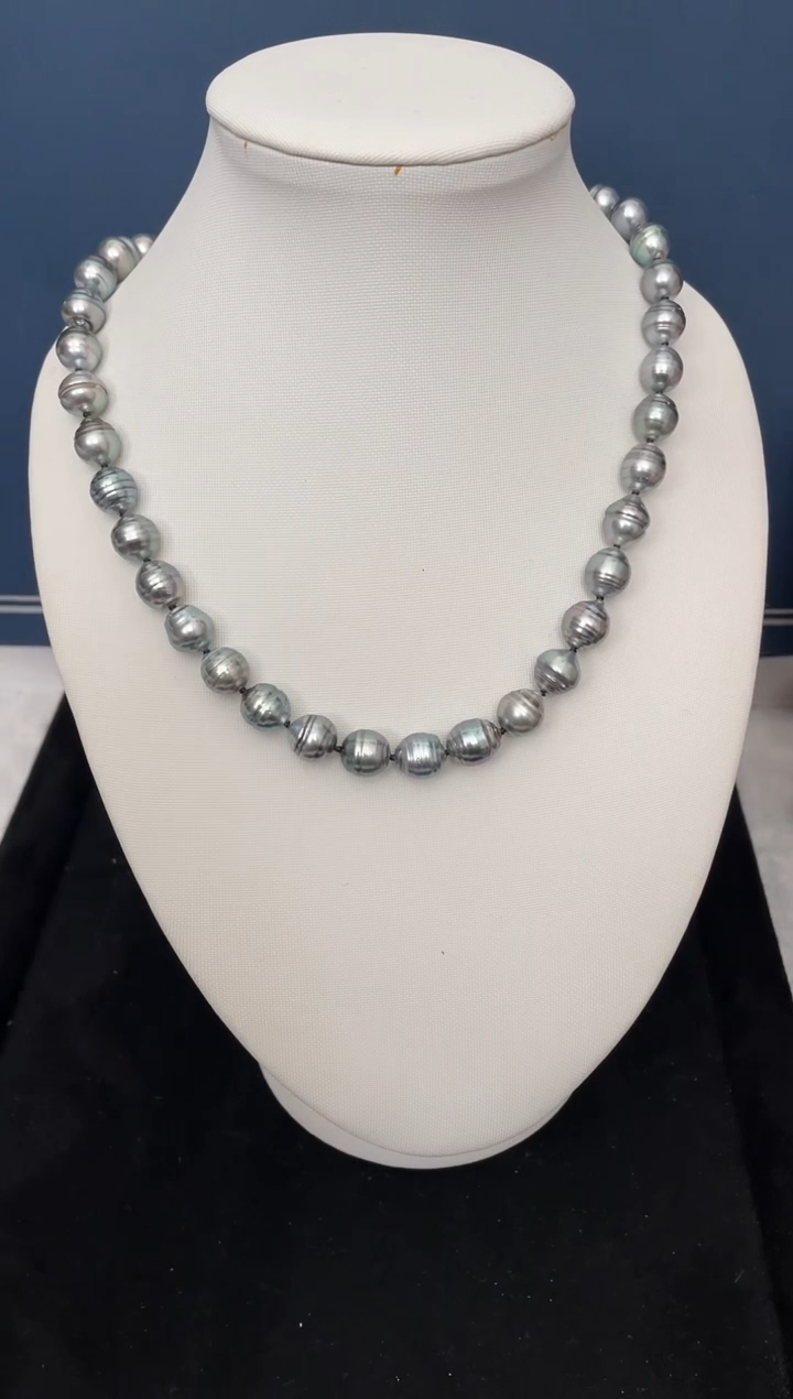 【闪购商品】海水珍珠项链未镶嵌大溪地螺纹8-10mm（多样性发一）