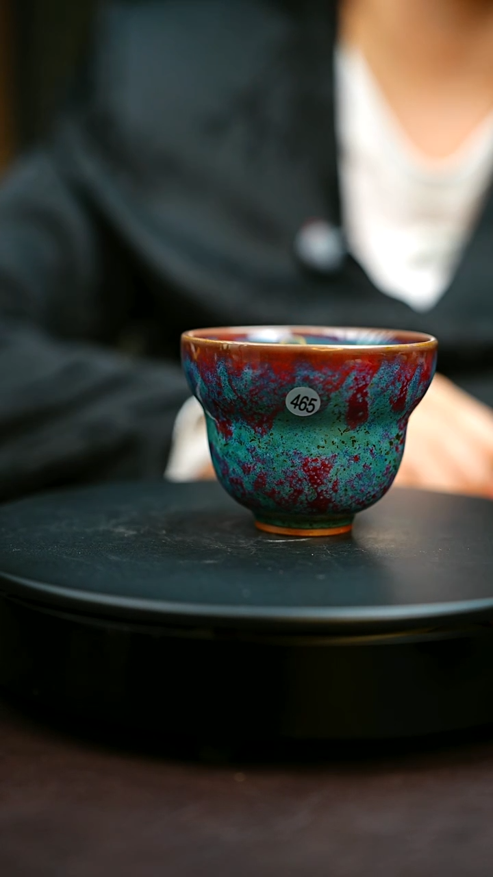 465#原矿钧瓷炉钧釉福禄杯