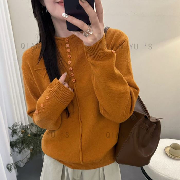 【Qian Yu‘s】秋冬女士加厚毛衣女款2025新款冬季爆款内搭2902 