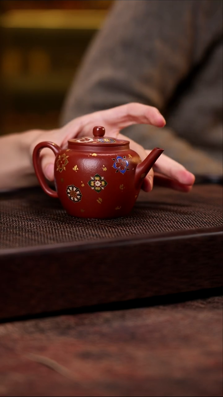 明式宫灯 宝相纹 朱泥大红袍 200cc