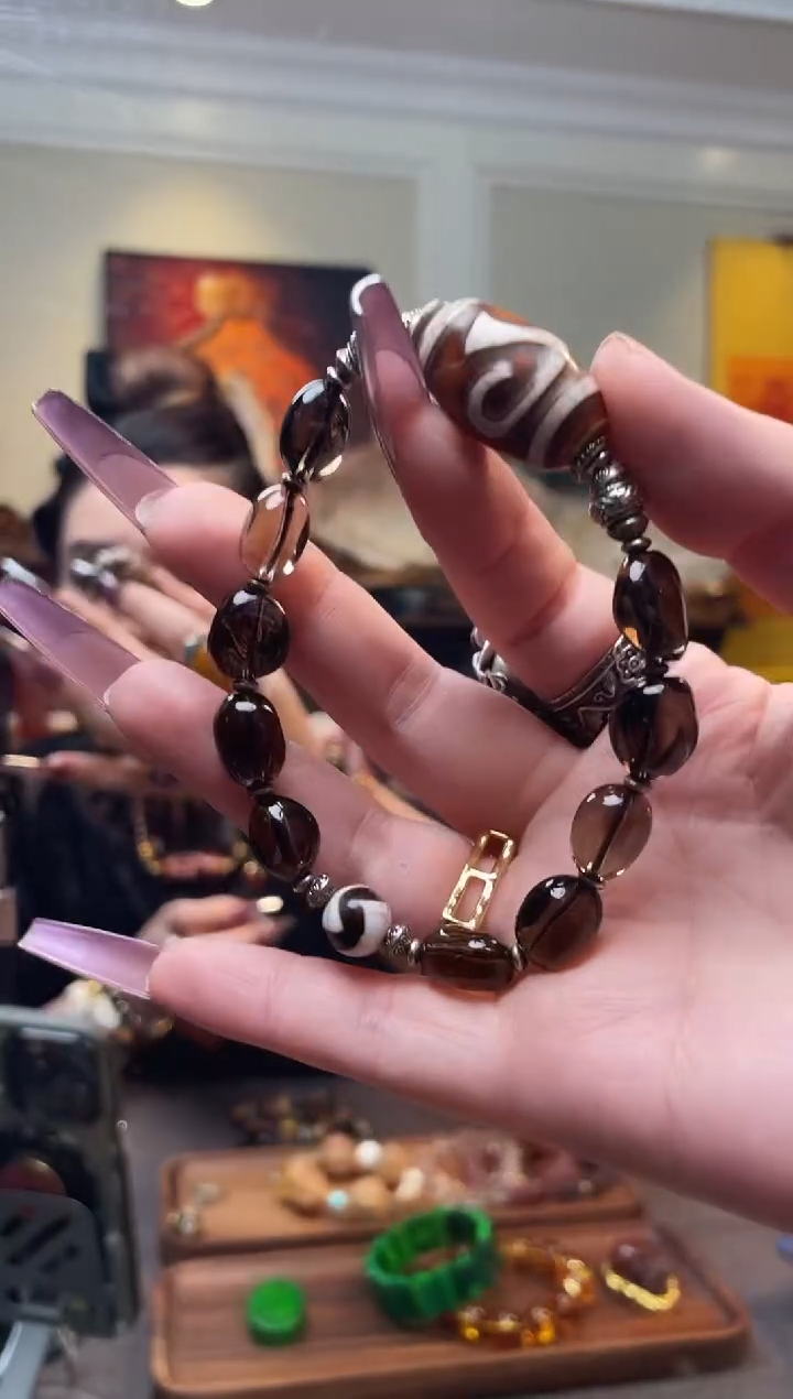 琉璃/树脂/塑料类龙纹如意勾手串