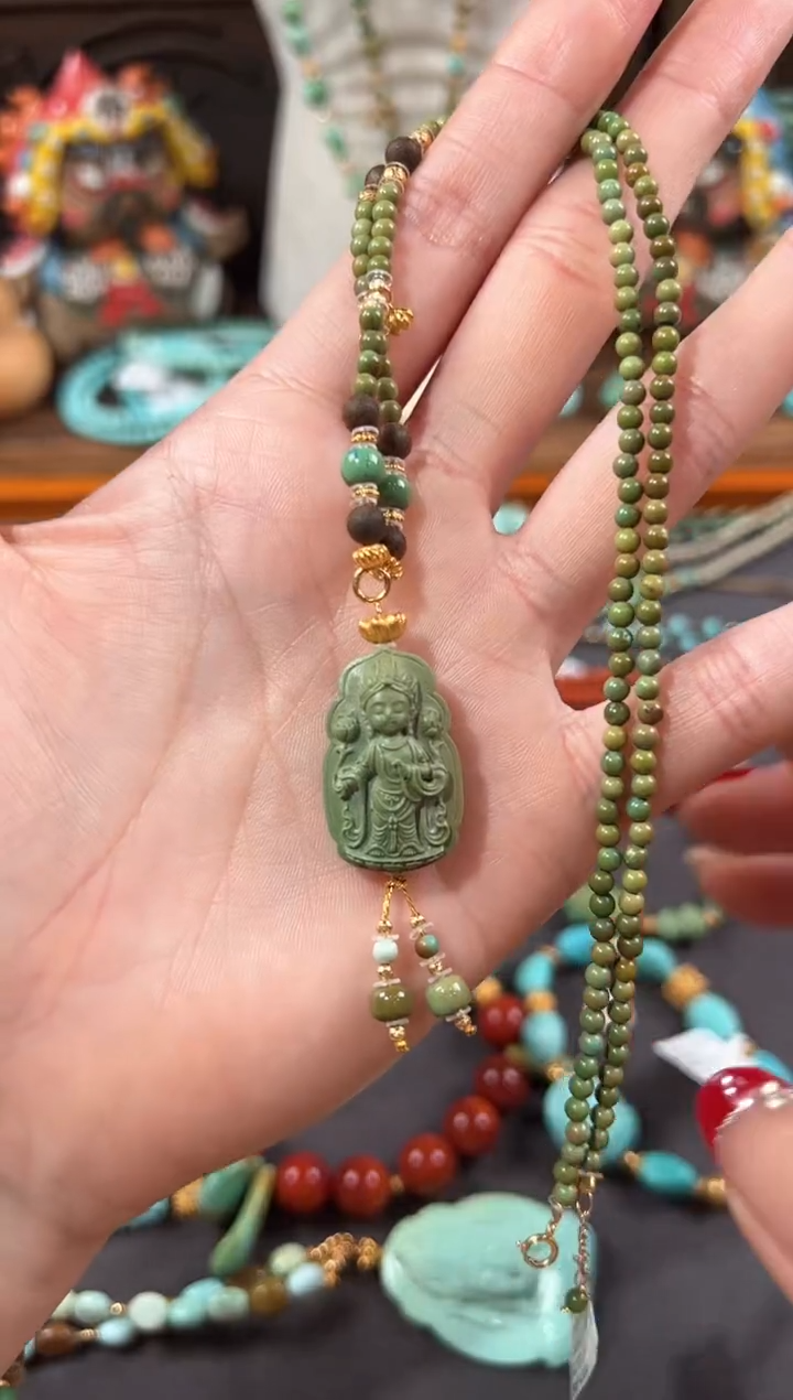 【闪购商品】绿松石颈饰18K金镶嵌绿松石项链