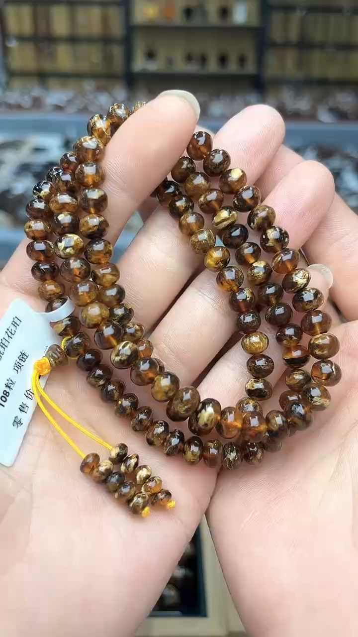 裸石琥珀未镶嵌抚顺琥珀花珀7+多样性发其一