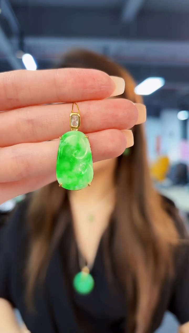 翡翠未镶嵌颈饰 缅料A货/支持复检/一件