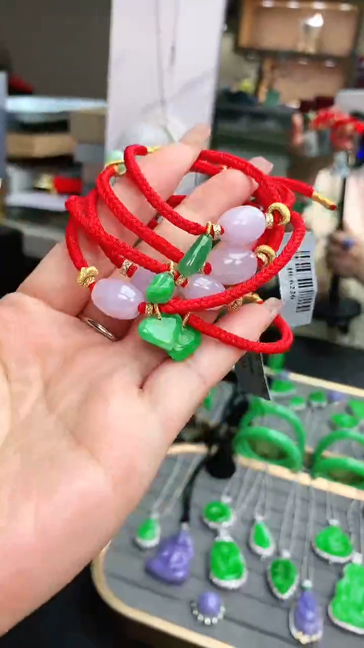 未镶嵌手绳翡翠赠礼盒证书 多样性发货