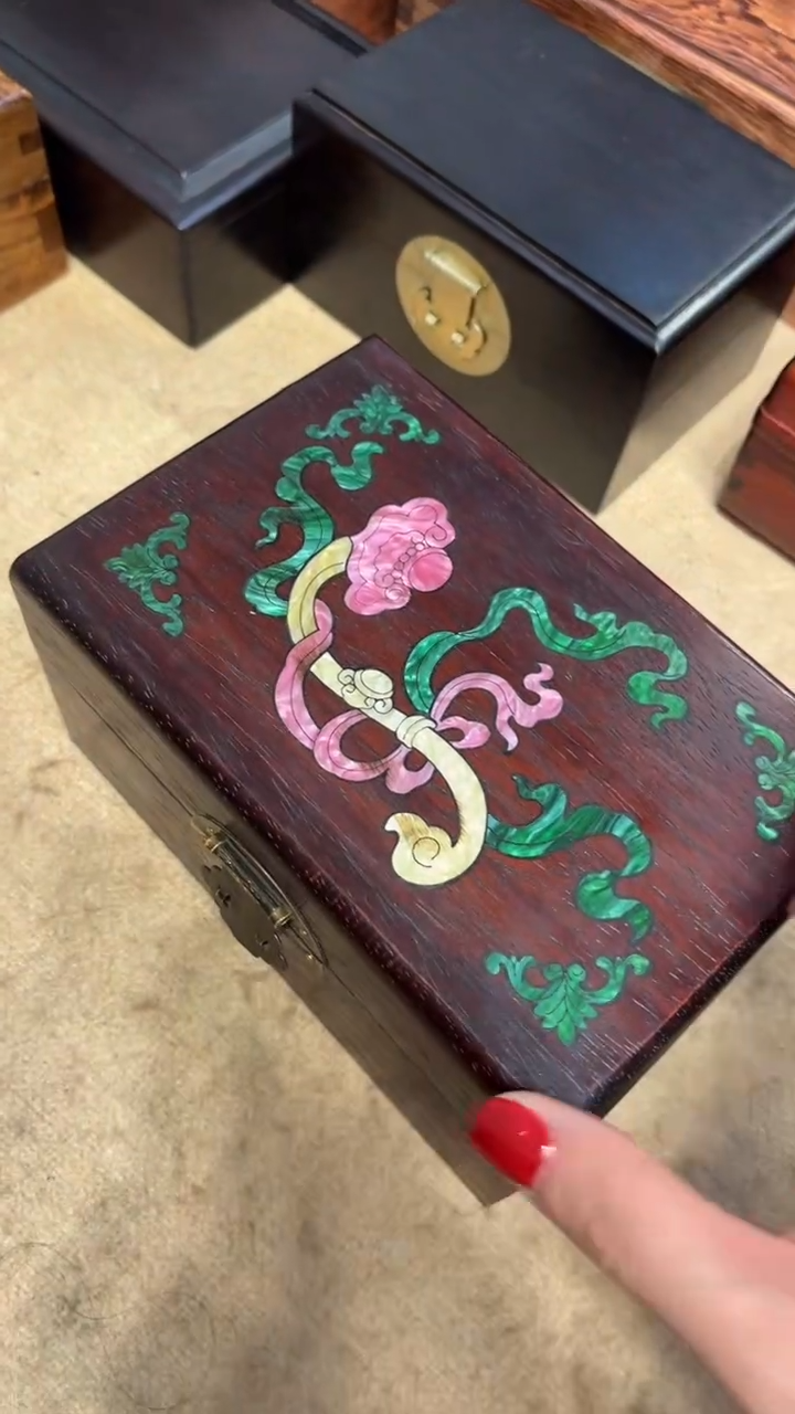 【闪购商品】木如意螺钿小首饰盒