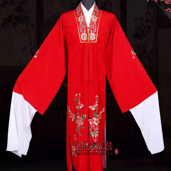 戏剧男对披小生衣绣花勾金拜堂对披越剧黄梅戏五女拜寿舞台演出服