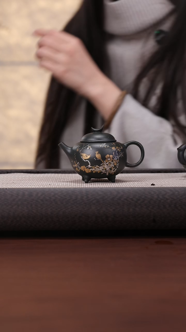 【闪购商品】紫砂茶壶364 九龄君子兰 星辰  150cc