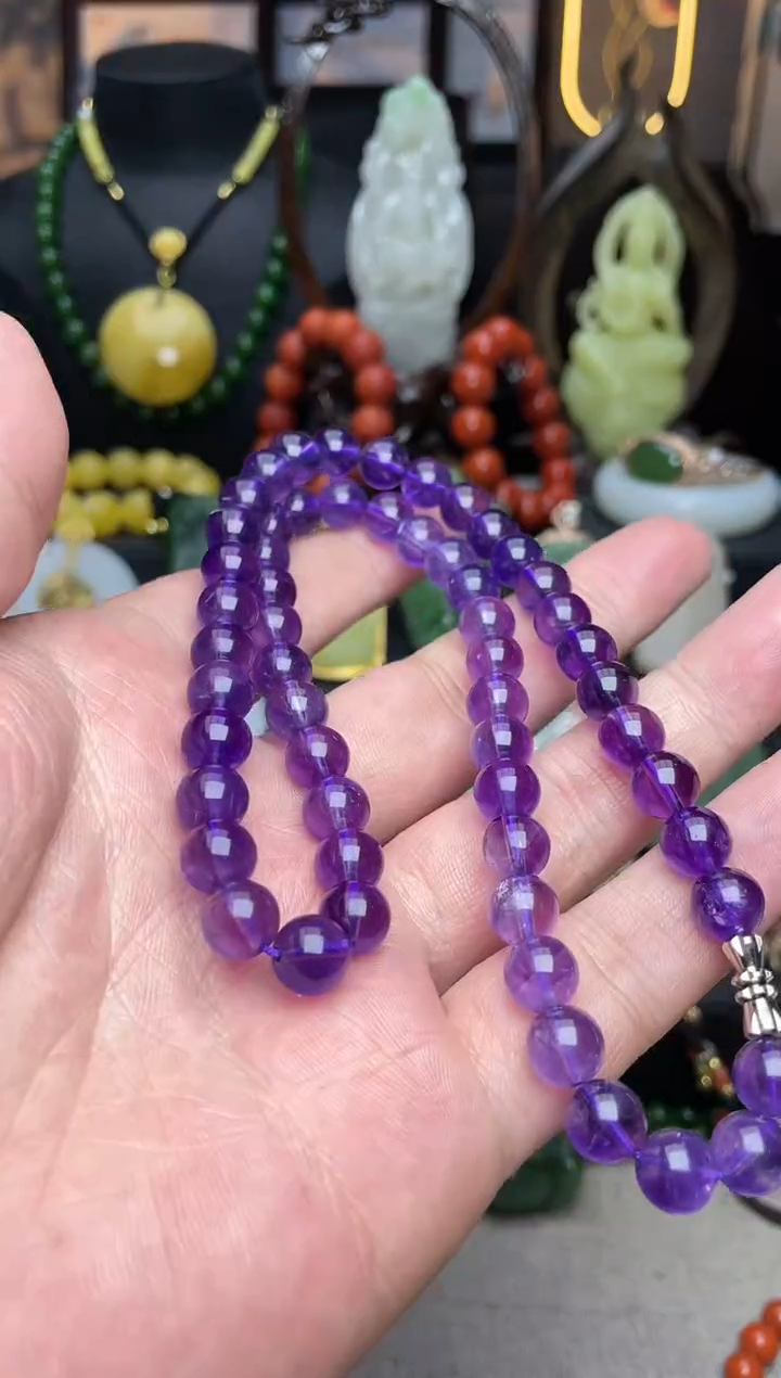 【闪购商品】紫晶颈饰未镶嵌精品项链