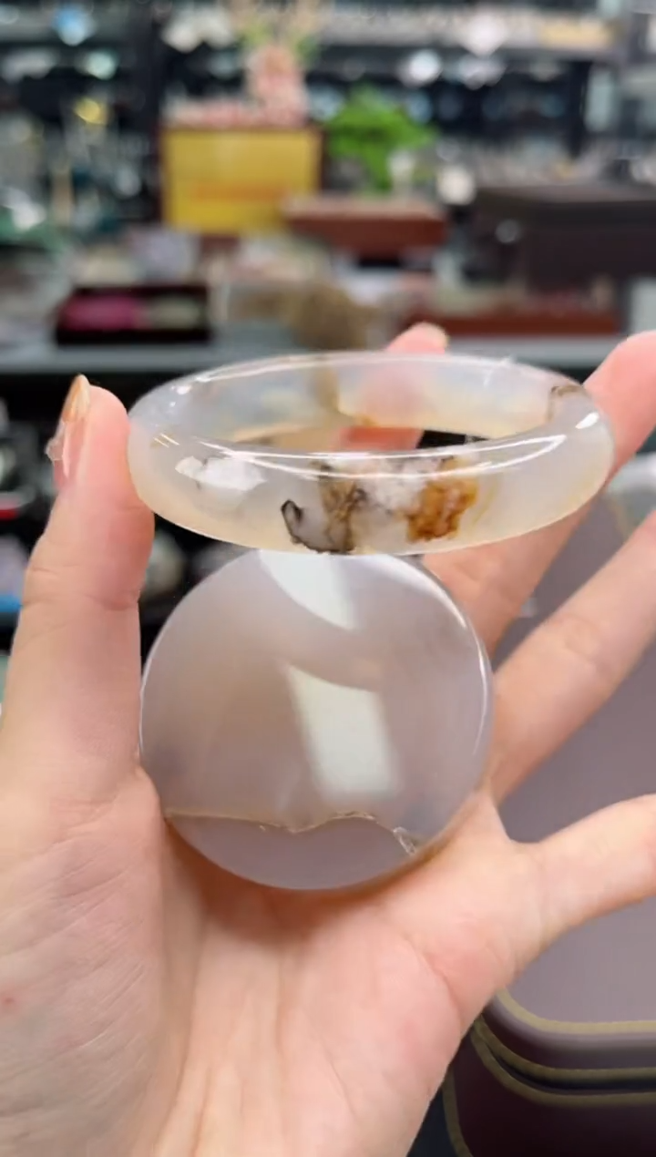 【闪购商品】石英质玉手镯未镶嵌55圈口（赠品镯心）3660262