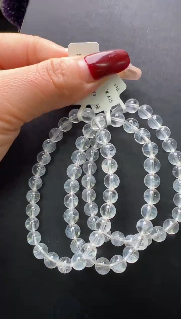 【闪购商品】水晶手串未镶嵌蓝针手串7mm+多样性发一M70059