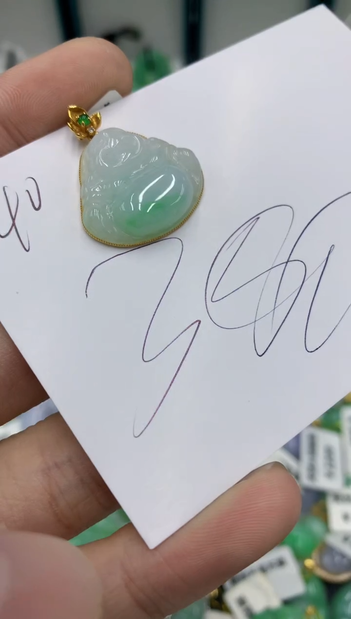 【闪购商品】翡翠颈饰18K金镶嵌号链接1111111