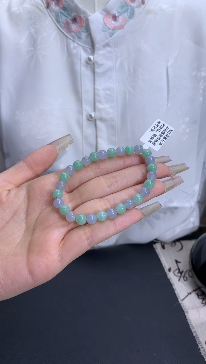 【闪购商品】翡翠手链未镶嵌卡6.5mm