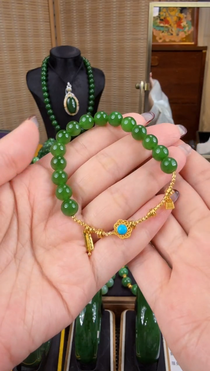 【闪购商品】和田玉（碧玉）手串未镶嵌 