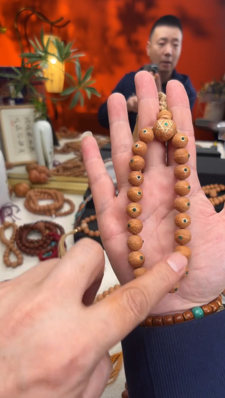 【闪购商品】凤眼菩提吊坠12毫米镶嵌玛n单圈