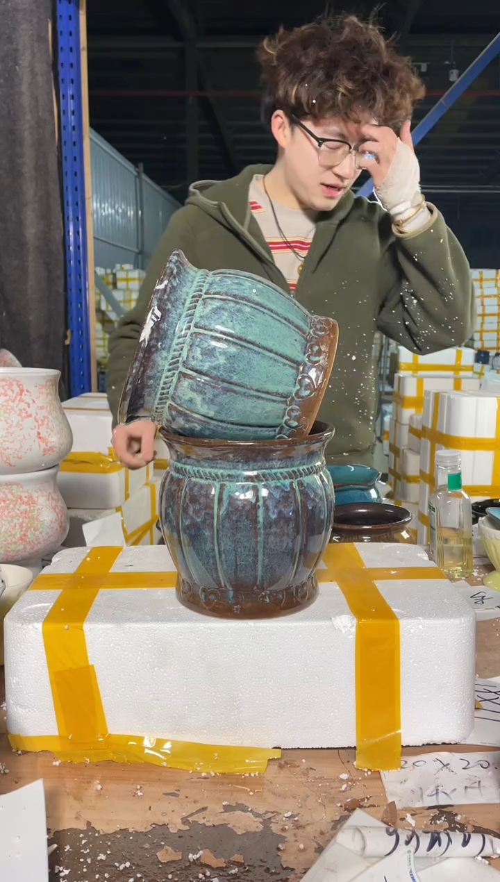 紫砂花盆宜兴紫砂粗陶花盆18-19