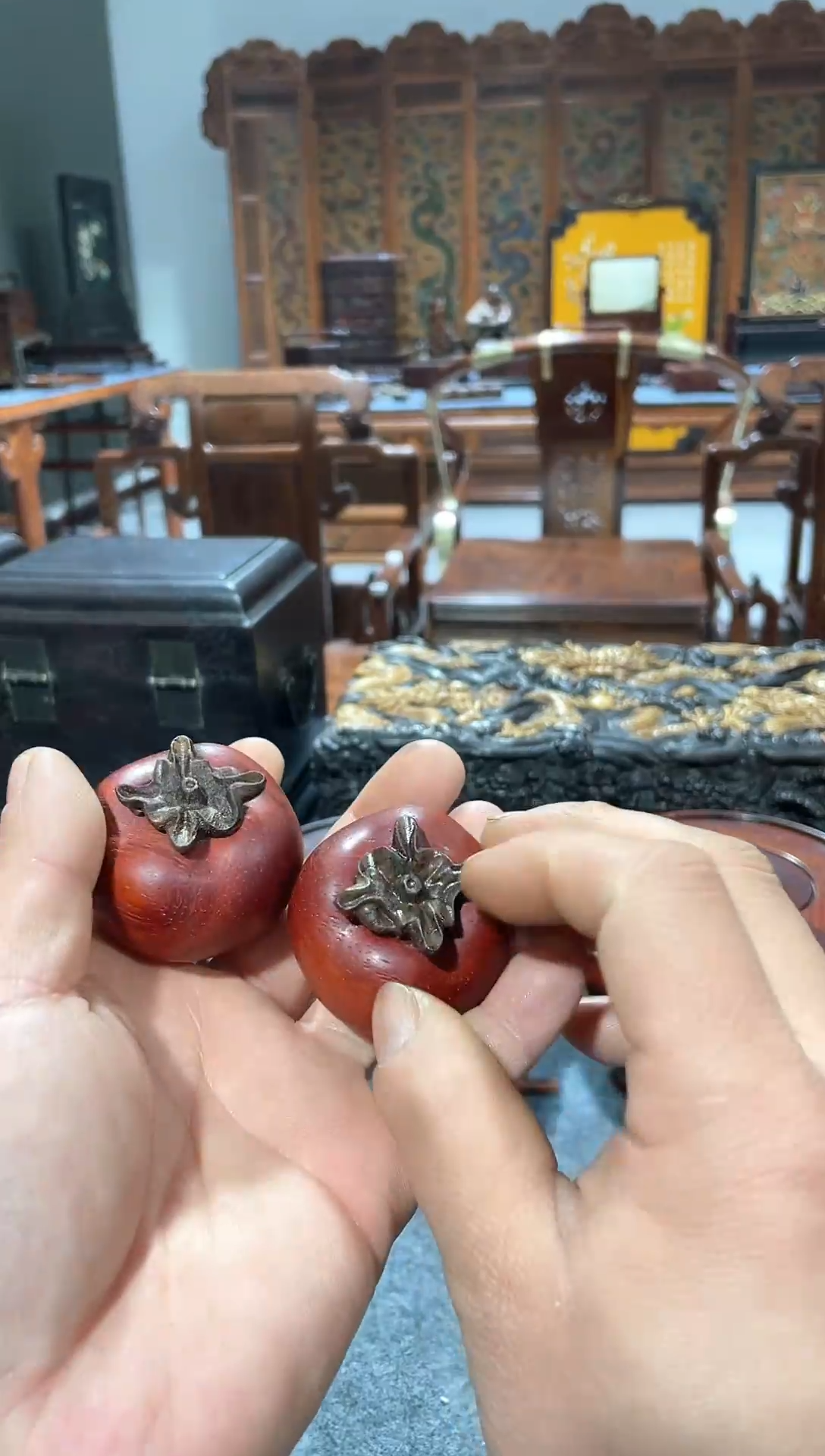 【闪购商品】木典藏老郑木器柿柿如意手把件