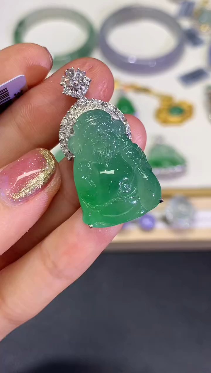 【闪购商品】翡翠颈饰18K金镶嵌团购50