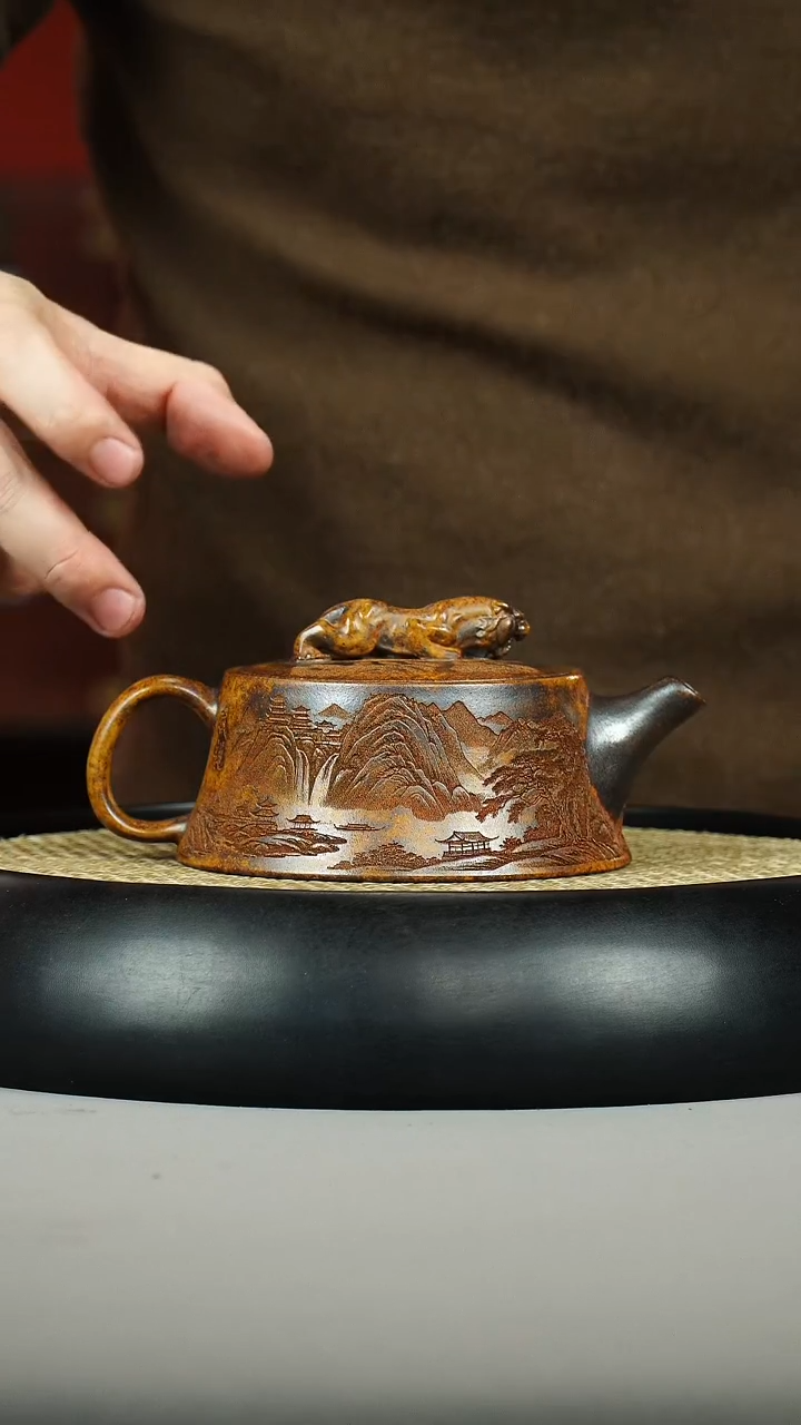 茶壶紫砂龙骨金砂 卧虎藏龙 柱础