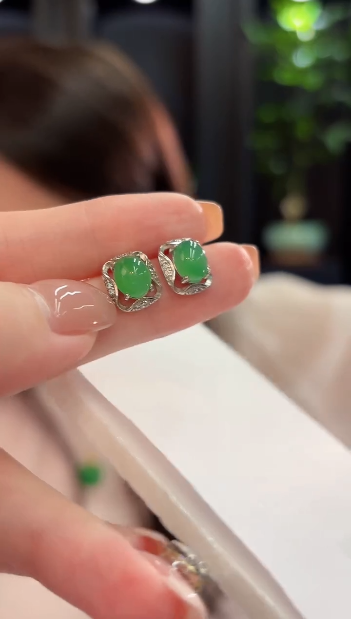 未镶嵌翡翠耳饰 缅甸A货/支持复检/一件