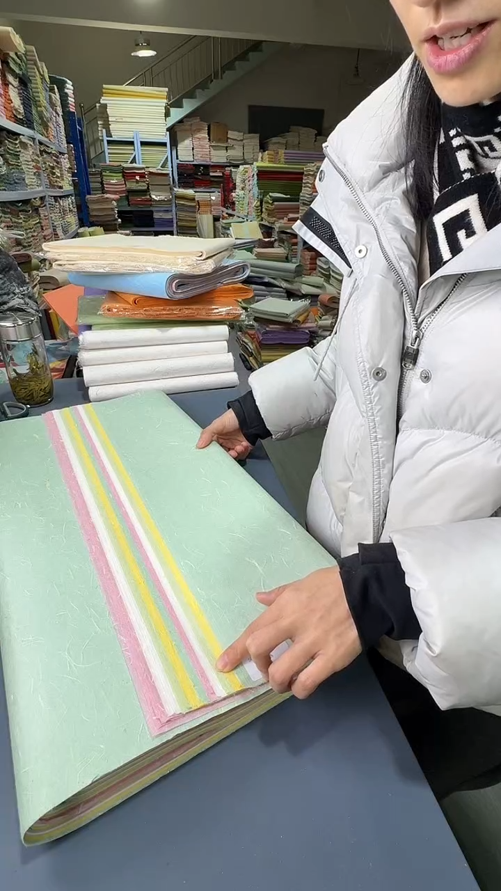 纯手工60*180cm五色50张雁楮清水云龙