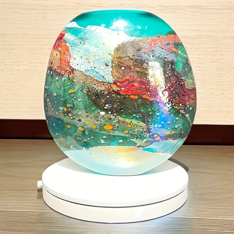 云创空间现代高档琉璃花瓶工艺品装饰摆件