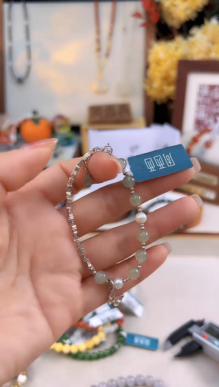 【闪购商品】和田玉手饰银S925镶嵌@@I021D013645