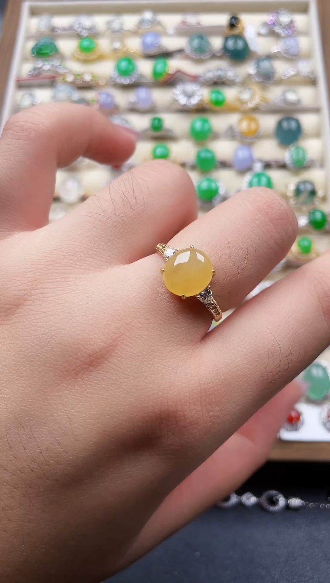 银S925镶嵌戒指翡翠150