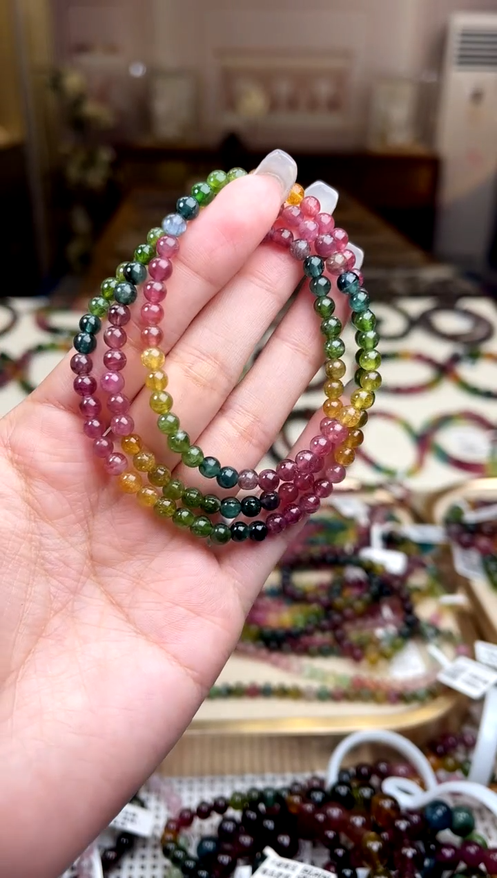【闪购商品】碧玺/未镶嵌4mm+碧玺多圈多样性发货