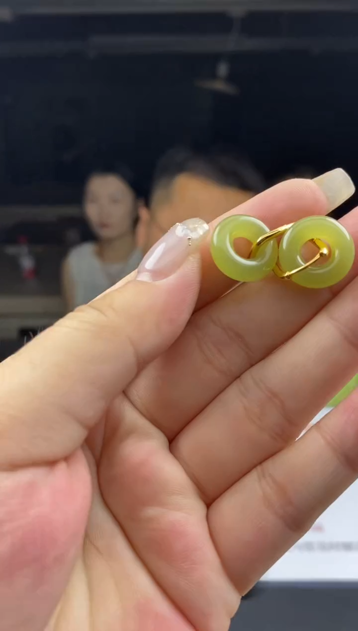 和田玉银S925镶嵌耳饰多样性-耳饰-R1395