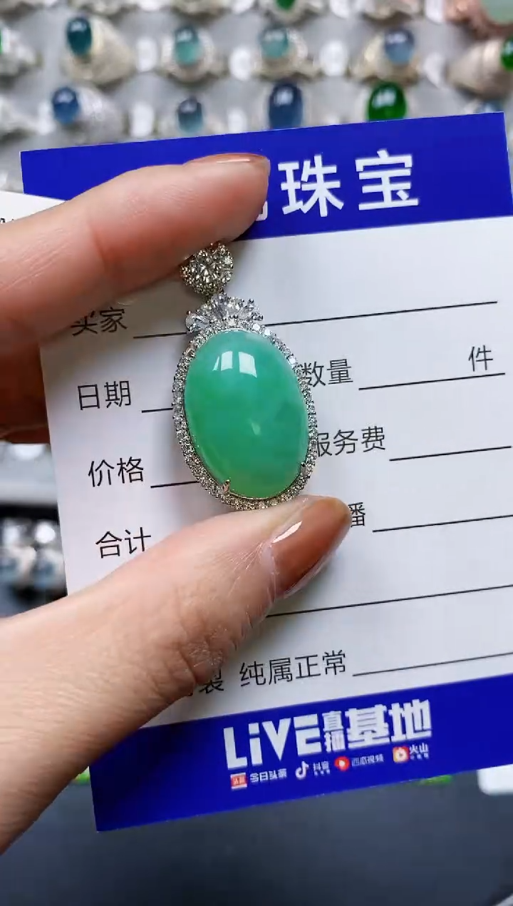 【闪购商品】翡翠颈饰银S925镶嵌0686