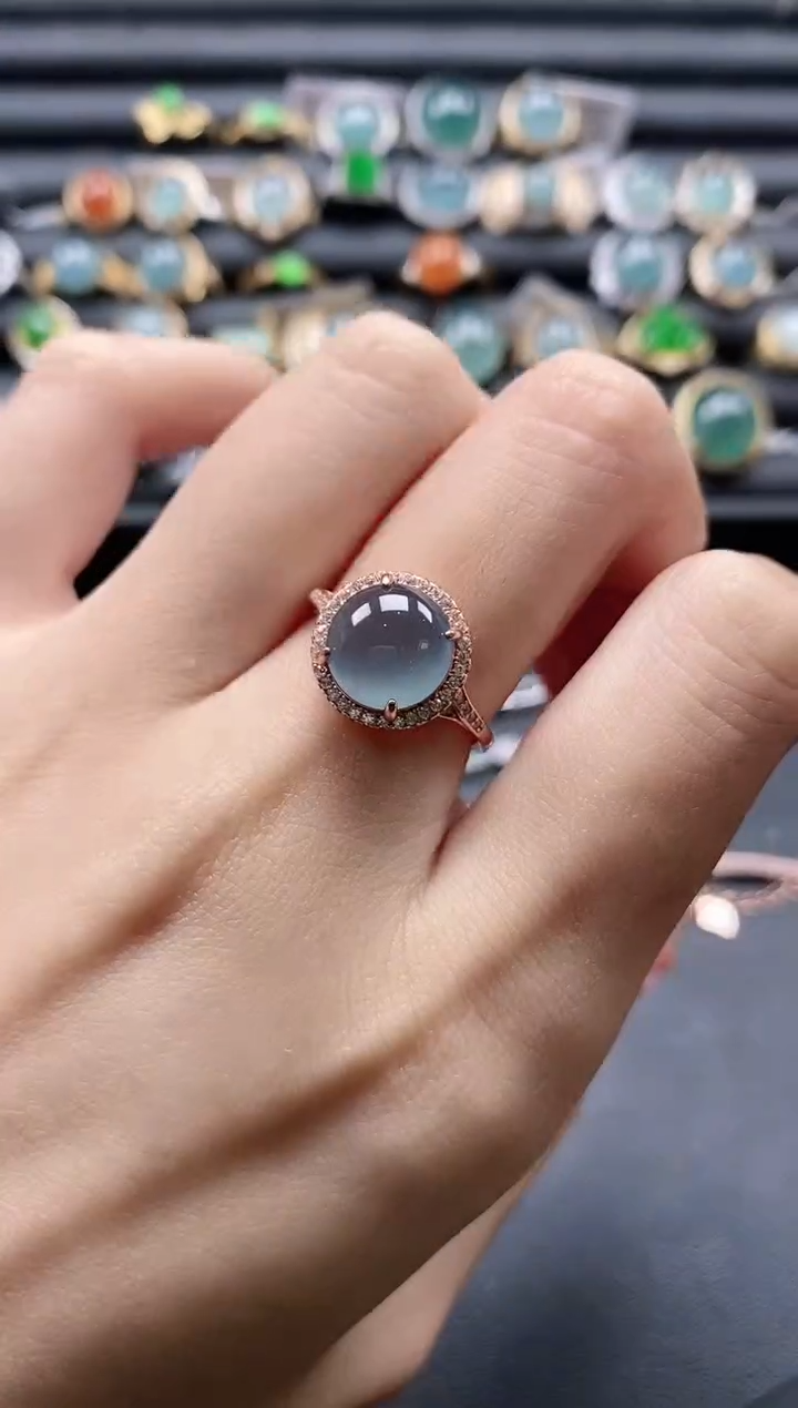 【闪购商品】翡翠戒指银S925镶嵌1111