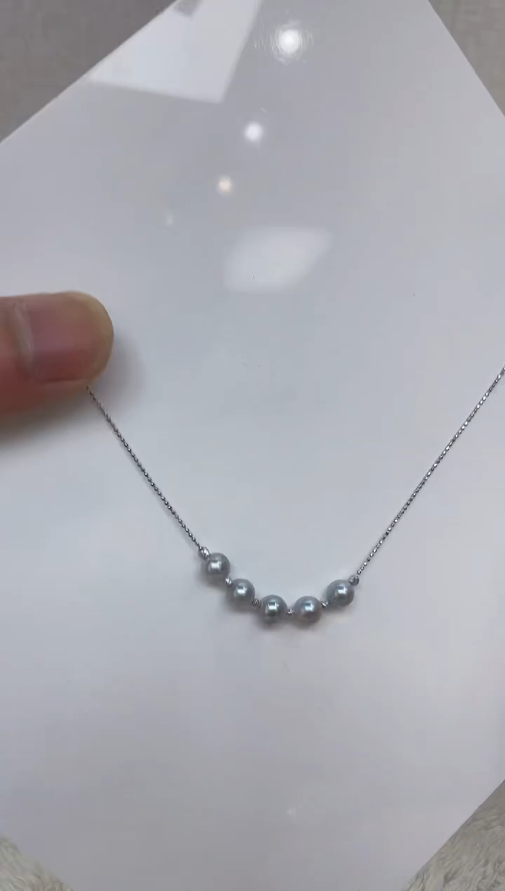 海水珍珠银S925镶嵌颈饰