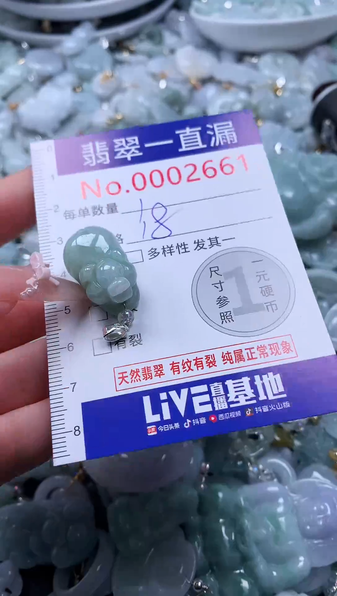 吊坠(不含链)未镶嵌翡翠2661