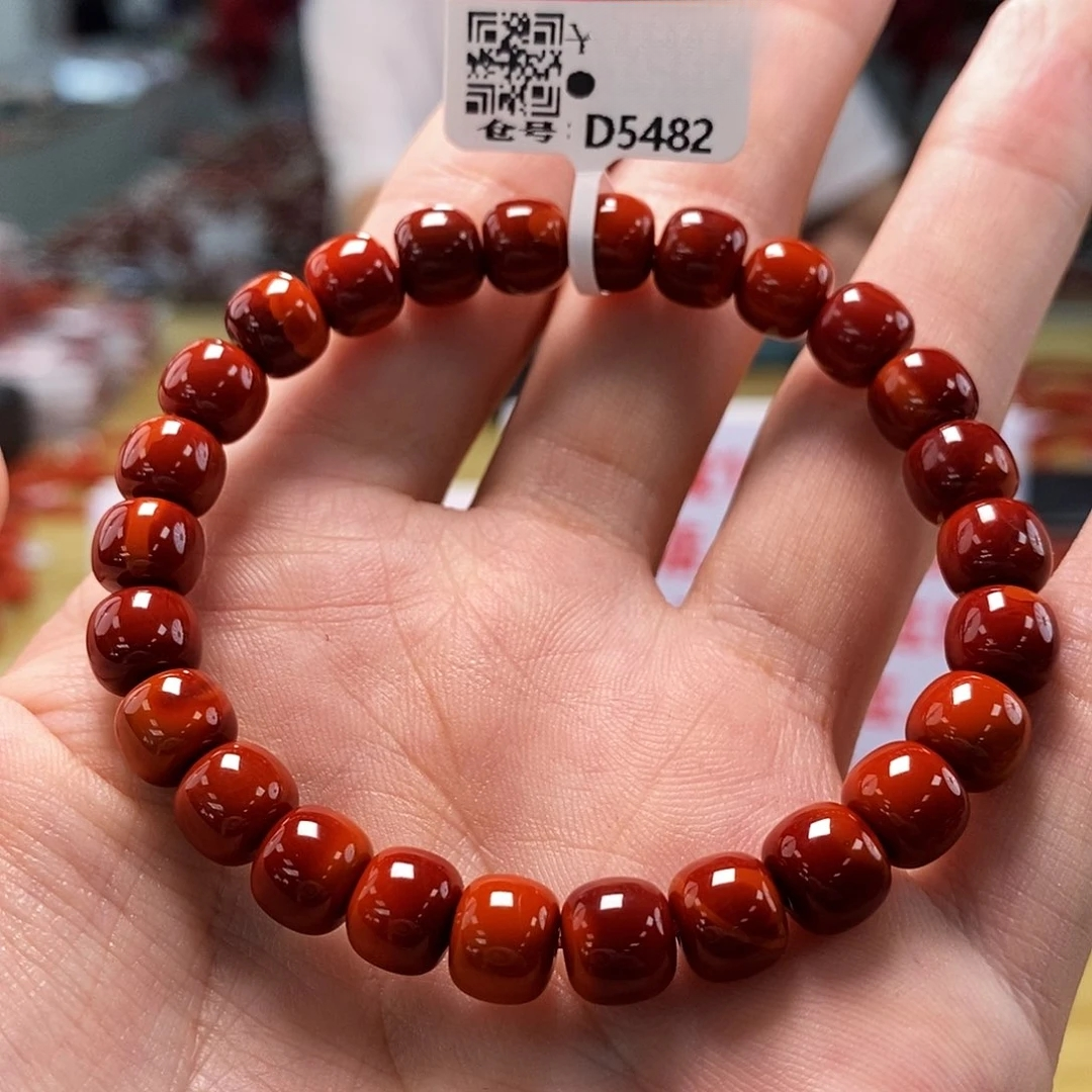 【小刘南红】瓦西南红妖牛血（典藏）老型手串7mm 多样性发一