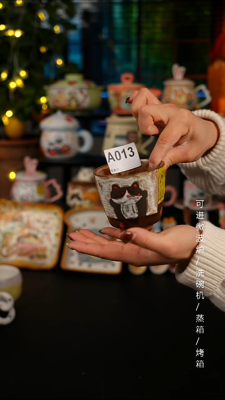 陶瓷便携款景德镇高温釉下彩纯手绘创意瓷 