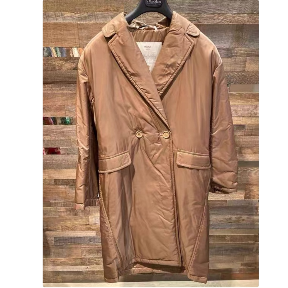 未使用 MaxMara GREENC 驼色翻领棉服大衣 原价 5500