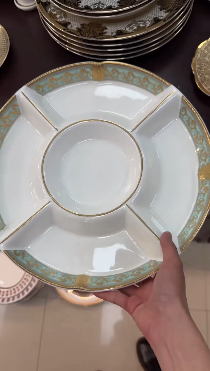 【闪购商品】瓷片五格点心盘福利款微瑕