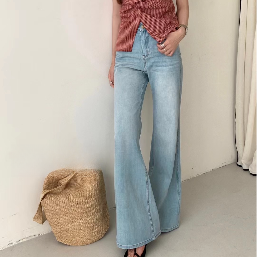 2025文哥工作室新品女夏季高定设计牛仔裤气质显瘦YZ-8881