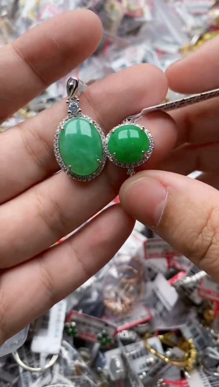 【闪购商品】翡翠戒指银S925镶嵌11111---4