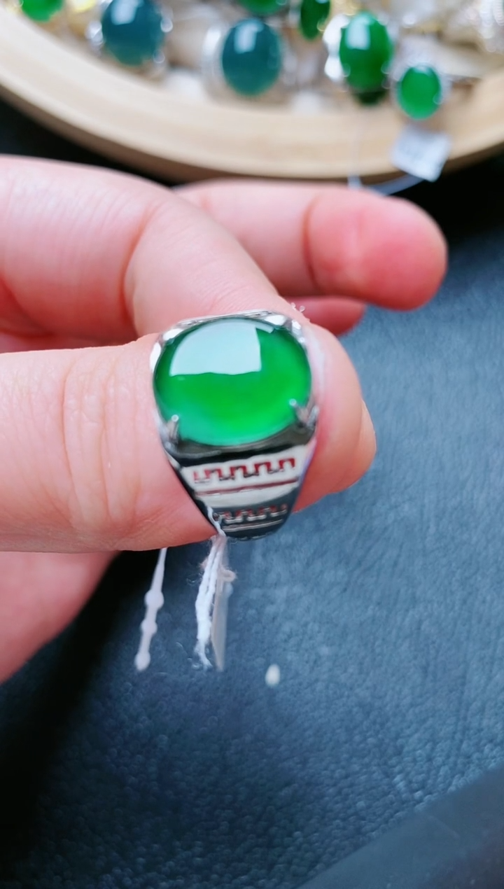 【闪购商品】翡翠戒指银S925镶嵌1111