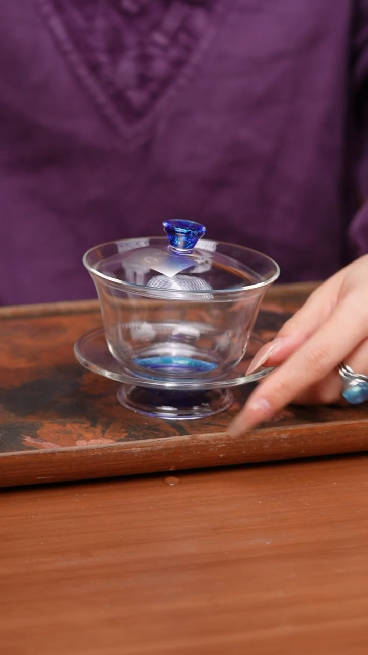 【闪购商品】禾器/星虹盖碗/宝蓝金2935