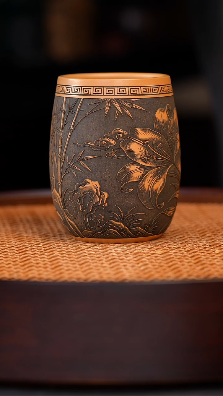 茶杯紫砂宜兴原矿全手工紫砂杯