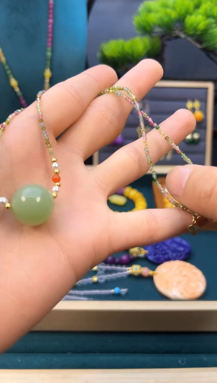 【闪购商品】和田玉耳饰14K金镶嵌X213         