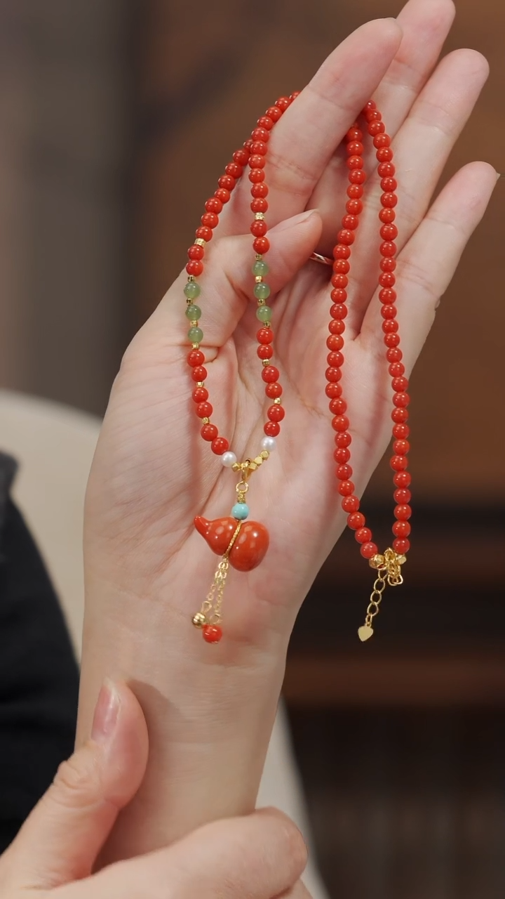 【闪购商品】南红玛瑙颈饰未镶嵌南红葫芦项链多样性发一件